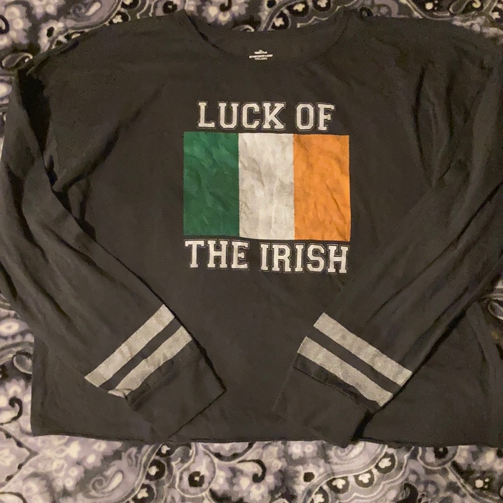 Luck of the Irish long sleeve crop